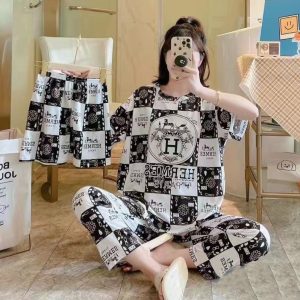 Monochrome Elegance Tees & Shorts Set