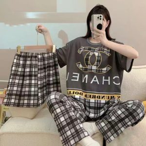 Plaid Dreams Chanel Tee & Shorts Set