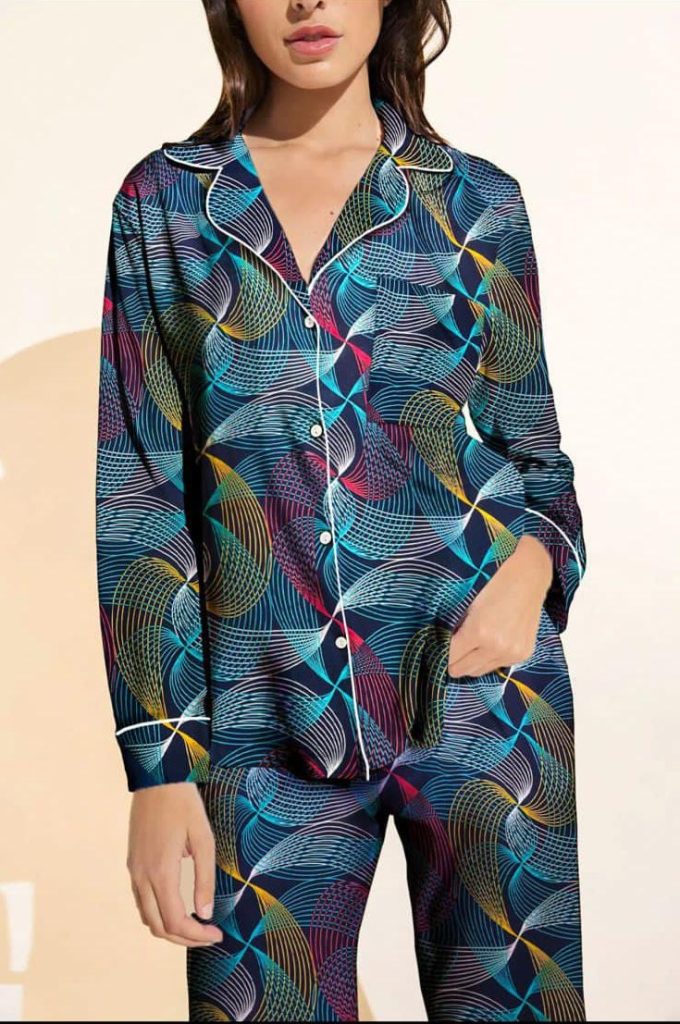 women wearing printed Pajama long wear