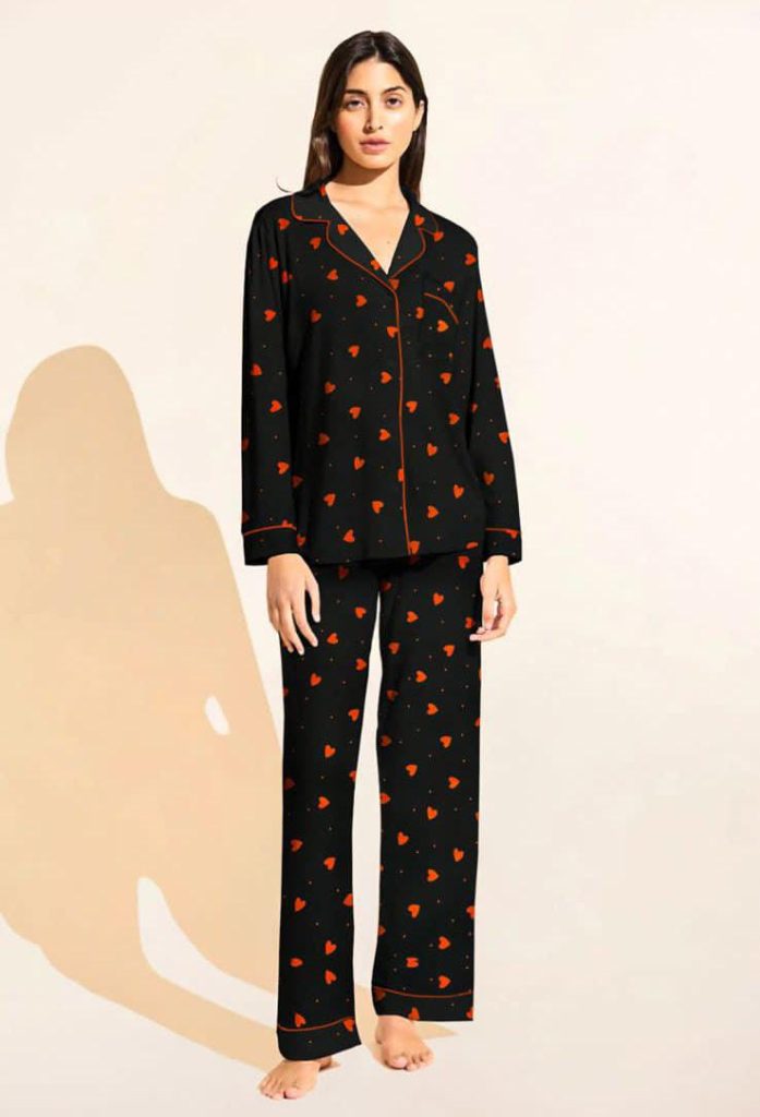 women wearing printed Pajama long wear