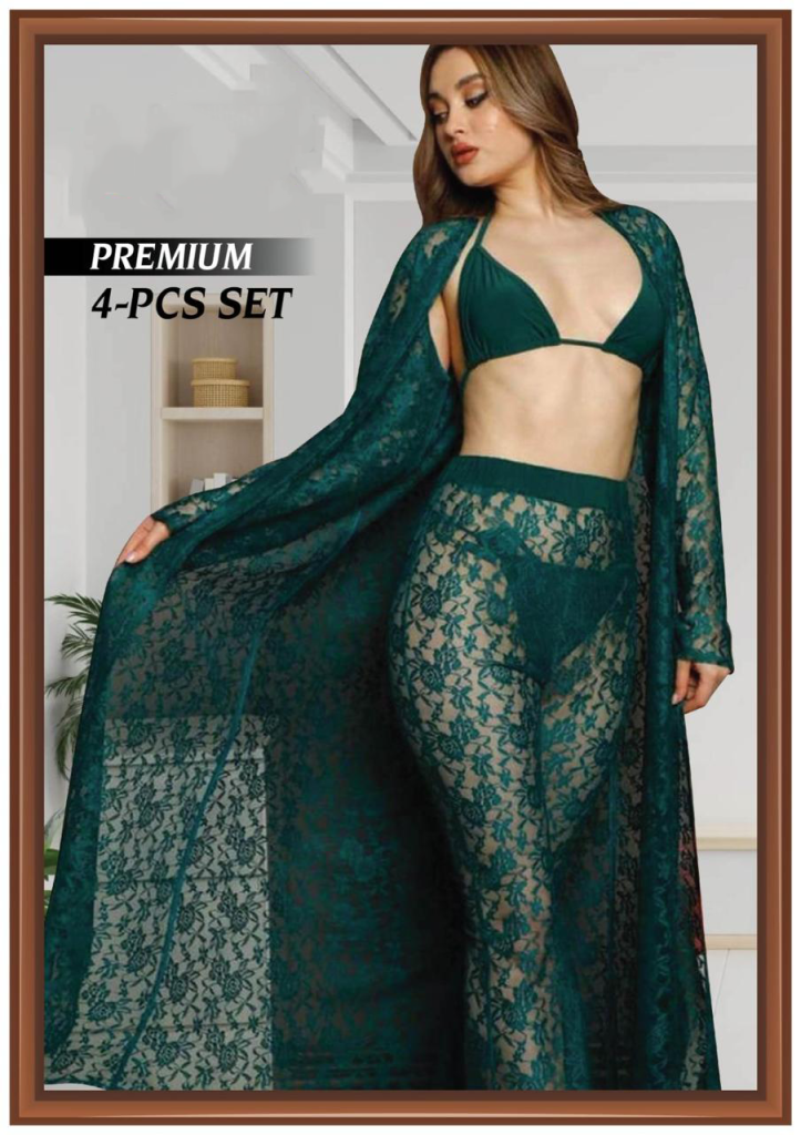 women wearing Premium net night dress
