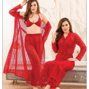 women wearing Premium net night dress