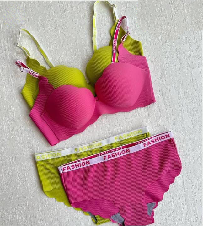 Flower V-Cut Bra Panty Set | Victoria Secret Style - Image 2