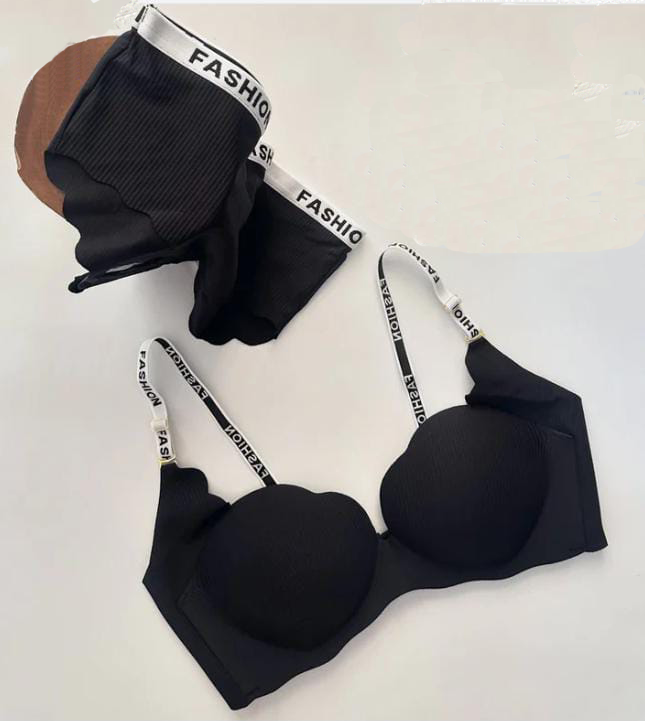 Flower V-Cut Bra Panty Set | Victoria Secret Style