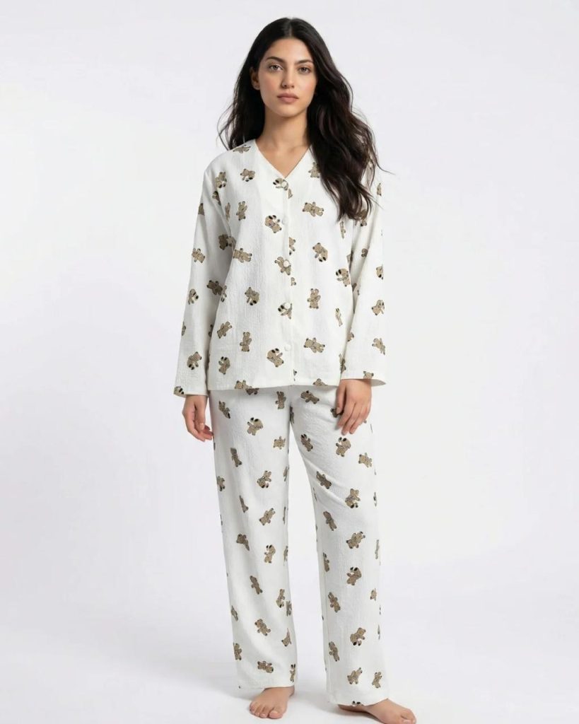 Sweet Heart Comfy PJs | Turkish Soft Linen Night Suit