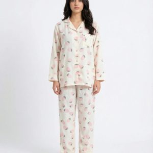 Sweet Heart Comfy PJs | Turkish Soft Linen Night Suit