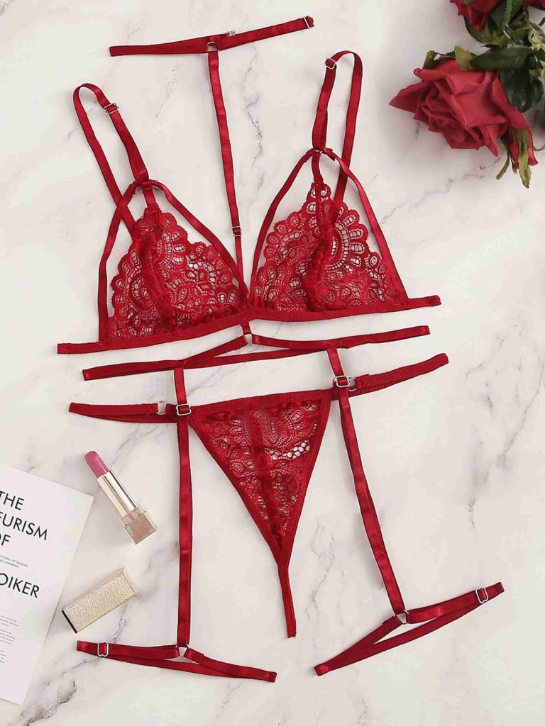 Ruby Lace Desire Net Bra Set | Lingerie for Women